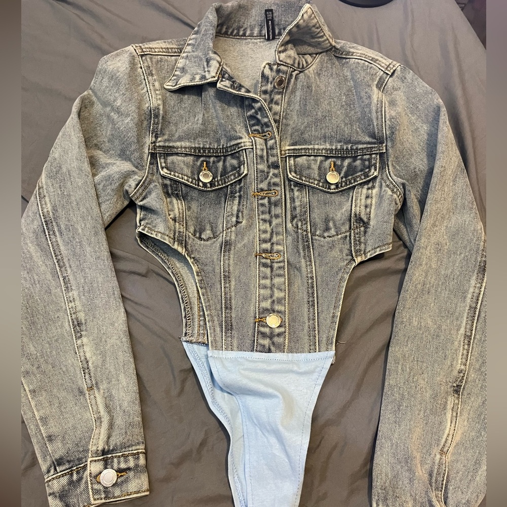Denim bodysuit